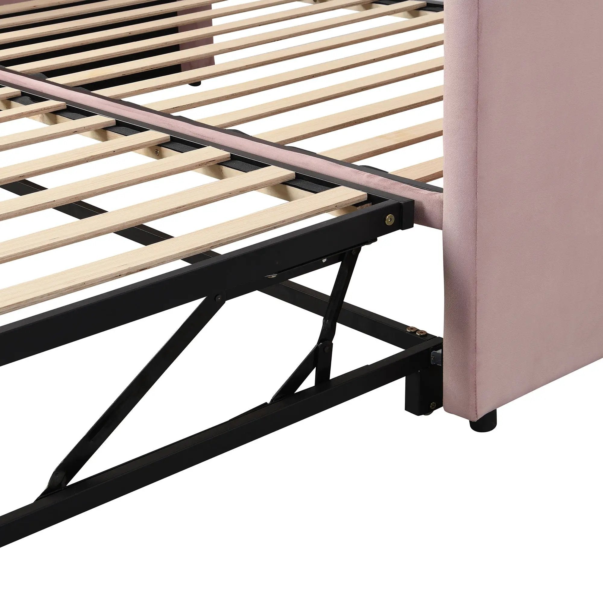 Twin Size Upholstered Daybed With Pop Up Trundle by Unique Piece Furniture