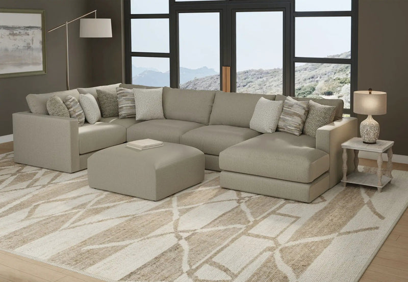 Amelia - Ottoman - Sand by Unique Piece Furniture