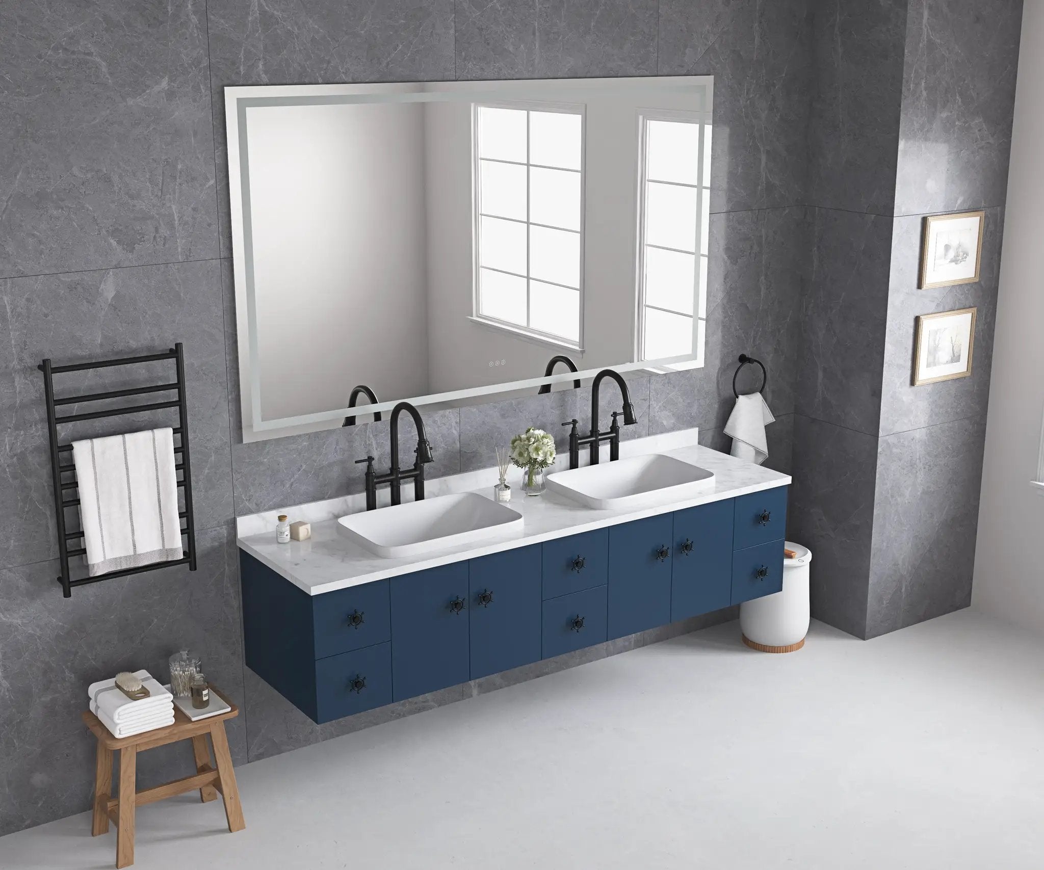 84 x 48 Inch LED Bathroom Mirror by HouseOfZazla
