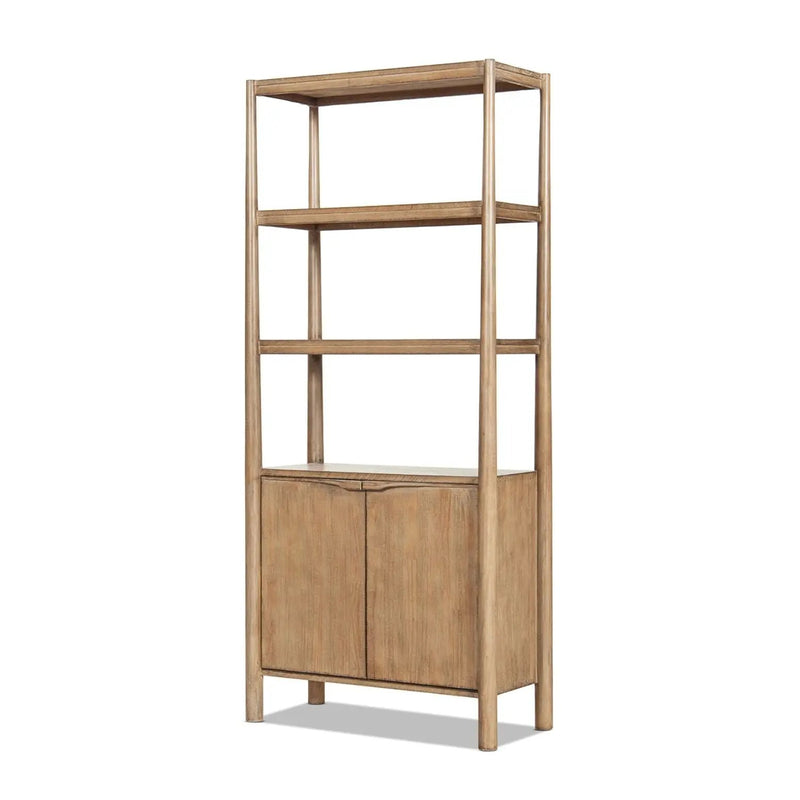 Nolan - Bookcase With Lower Cabinet - Natural by HouseOfZazla