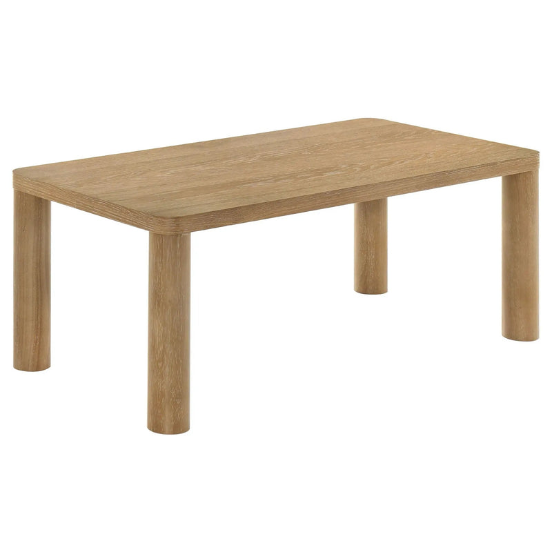 Castlewood Engineered Wood Cocktail Coffee Table Light Oak by Unique Piece Furniture