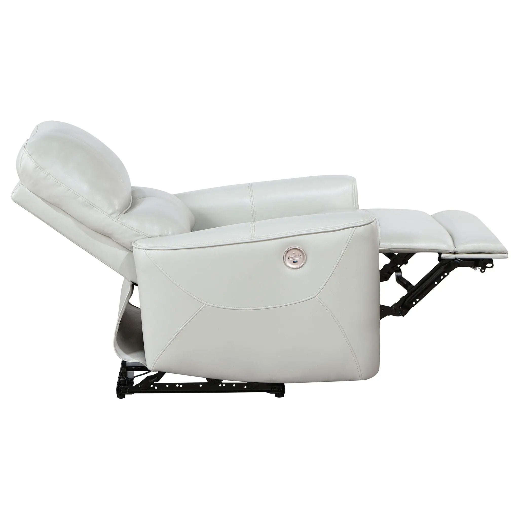 Dove Upholstered Power Recliner Chair With Smooth Power Recline And USB Charging - Gray by HouseOfZazla