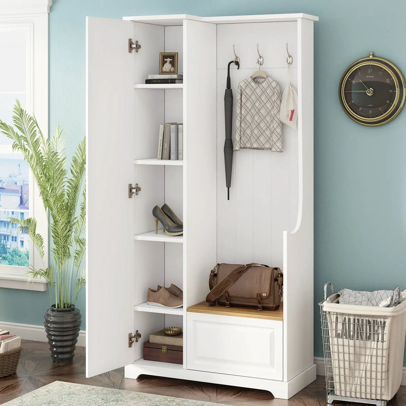 Stylish Design Hall Tree with Flip-Up Bench by HouseOfZazla