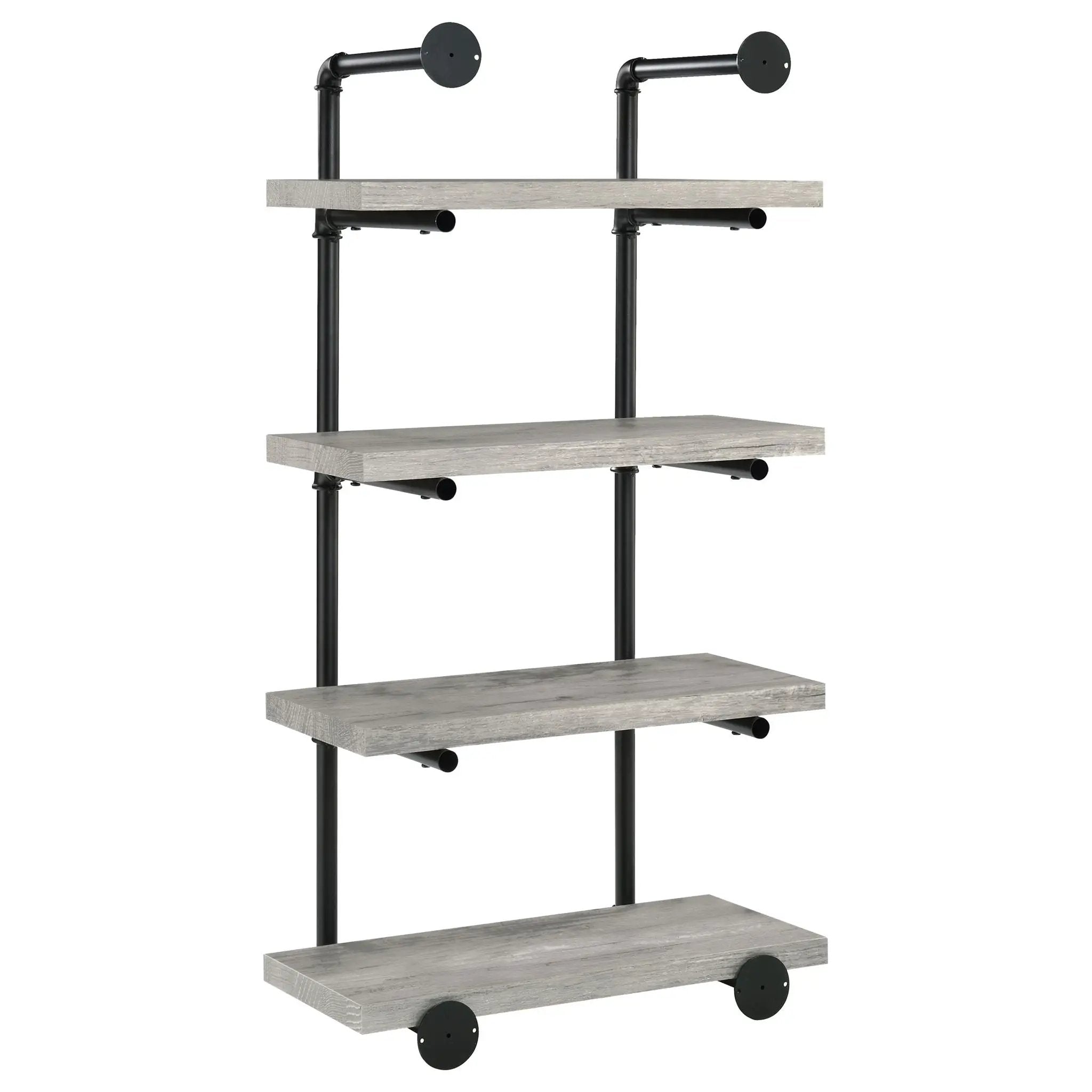 Elmcrest 24-inch 4-shelf Wall Bookshelf Grey Driftwood by Unique Piece Furniture