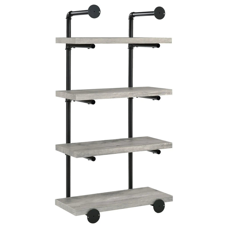 Elmcrest 24-inch 4-shelf Wall Bookshelf Grey Driftwood by Unique Piece Furniture