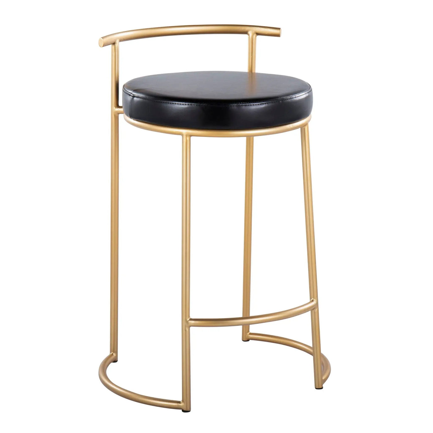 Fuji - Round Contemporary Fixed Height Counter Stool (Set of 2) by HouseOfZazla