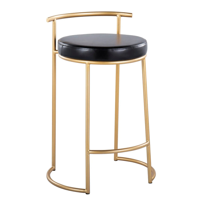 Fuji - Round Contemporary Fixed Height Counter Stool (Set of 2) by Unique Piece Furniture