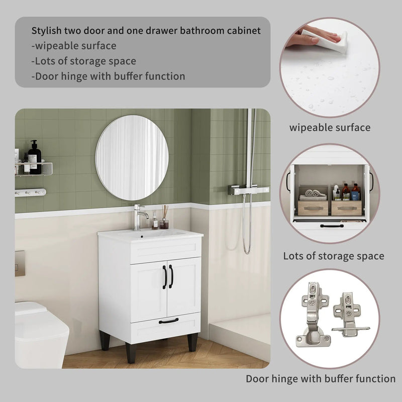 24-Inch Bathroom Vanity With Sink Combo by HouseOfZazla