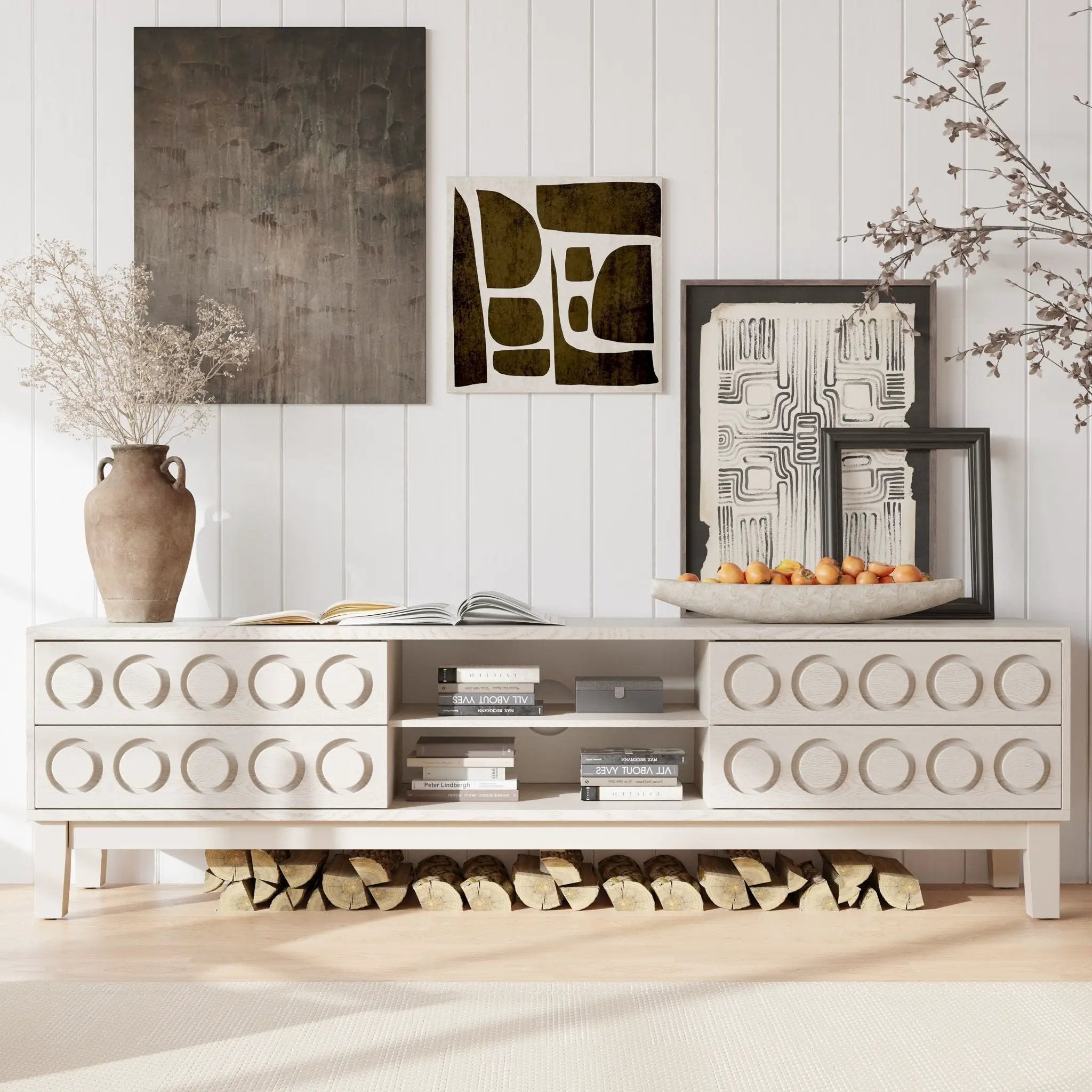 Media Console With 4 Drawers And Cable Management by HouseOfZazla