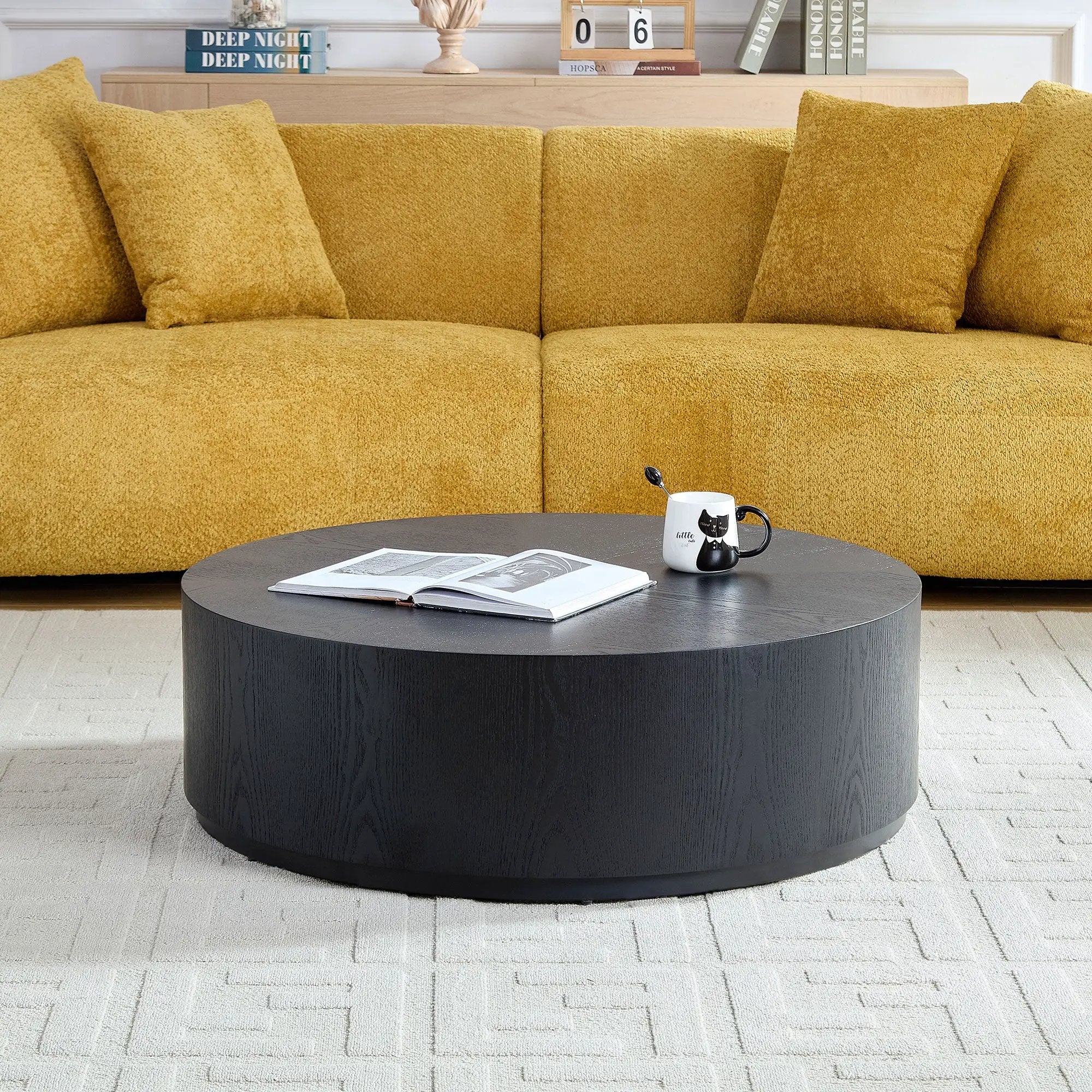 35.43 Inch Modern Round Coffee Table by HouseOfZazla