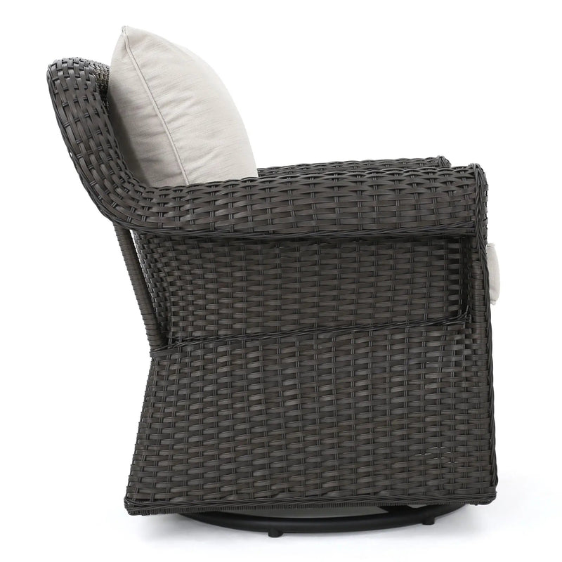 Amaya Outdoor Swivel Rocker Chair with Water Resistant Cushions by HouseOfZazla