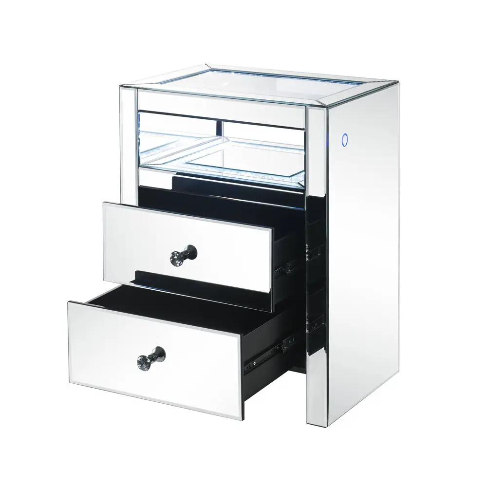 Dominic - Accent Table With LED - Mirrored by Unique Piece Furniture