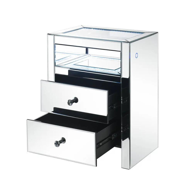 Dominic - Accent Table With LED - Mirrored by Unique Piece Furniture