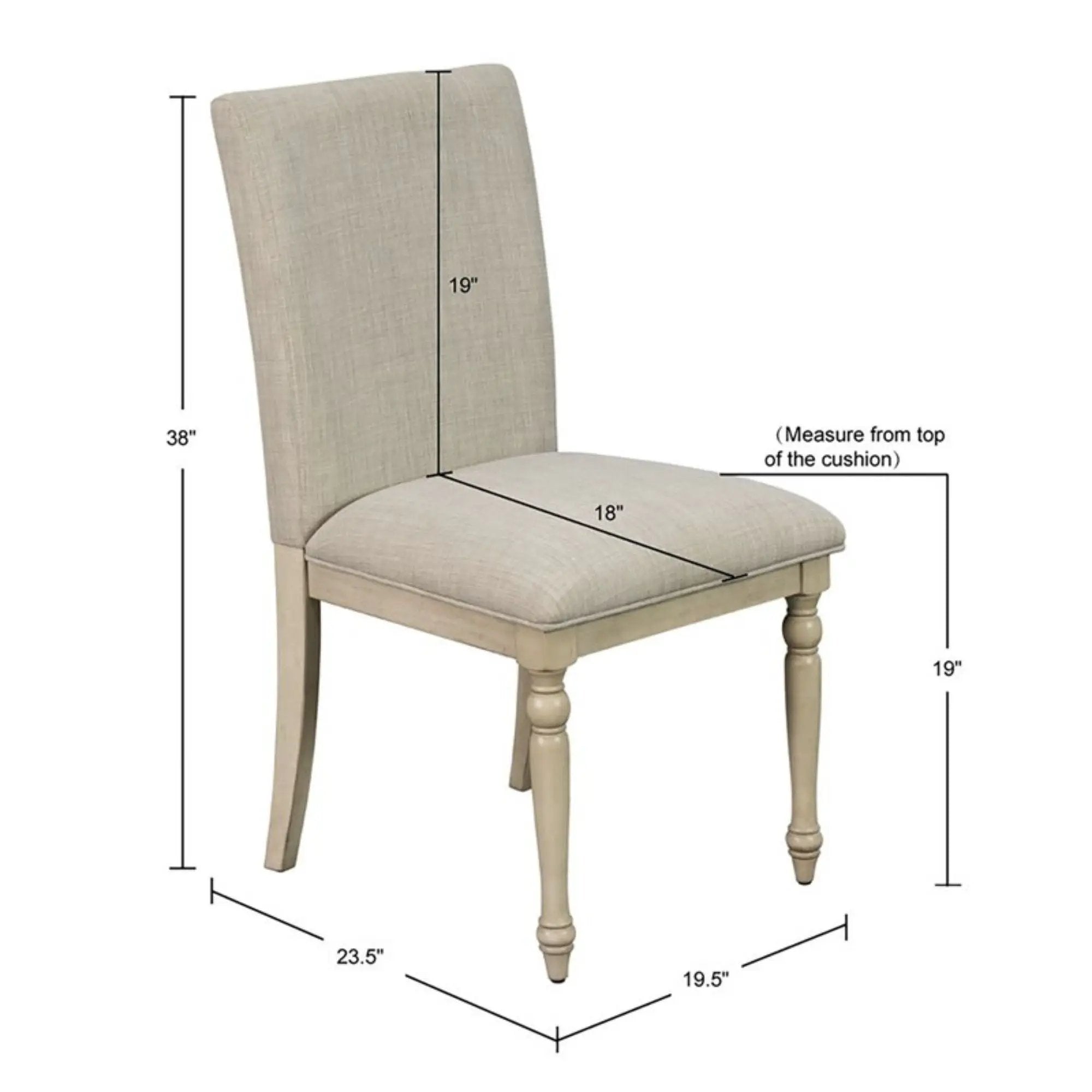 Fiona - Upholstered Dining Chair With Turned Legs (Set of 2) - Light Gray by Unique Piece Furniture