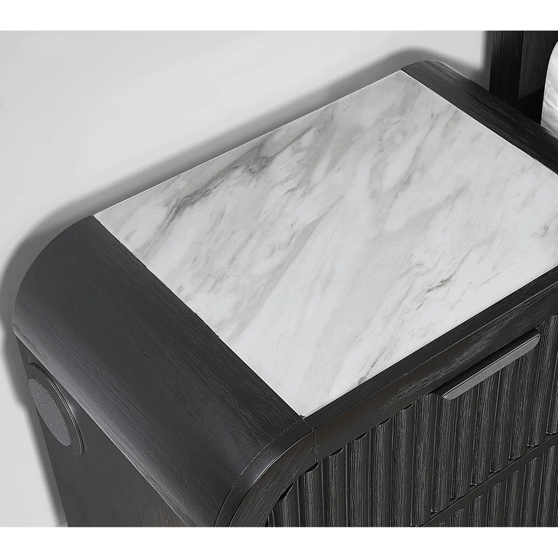 Beverly - Chest, LED Lighting - White / Black by Unique Piece Furniture
