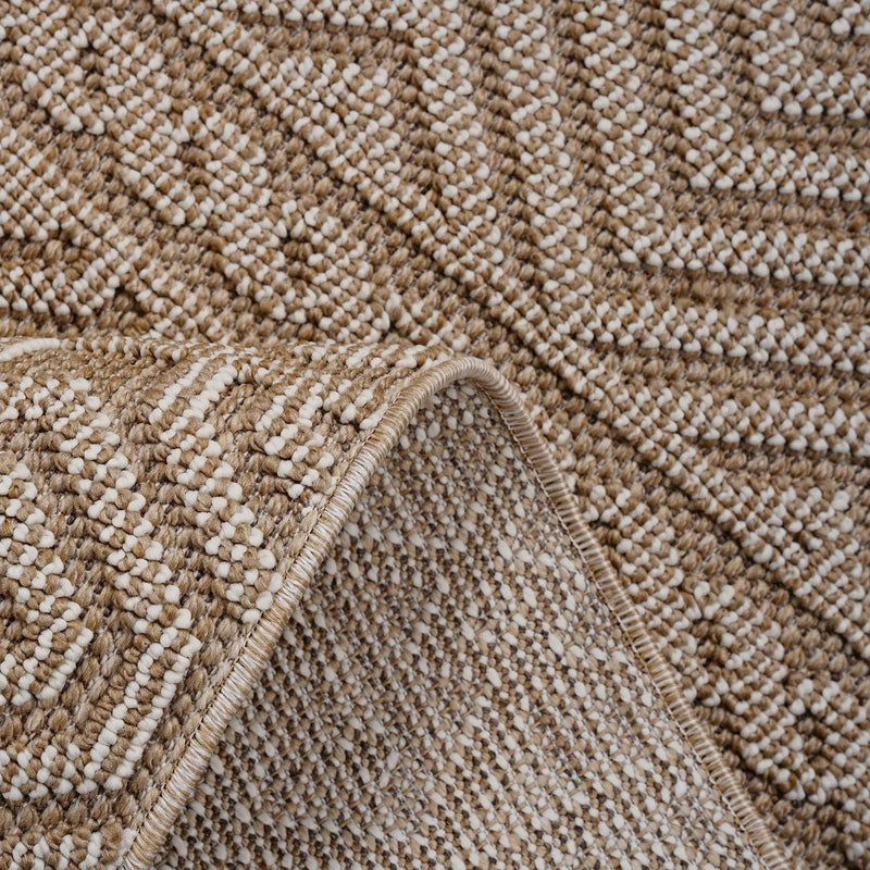 Guros - 6' X 9' Geometric Indoor / Outdoor Area Rug - Mocha by Unique Piece Furniture