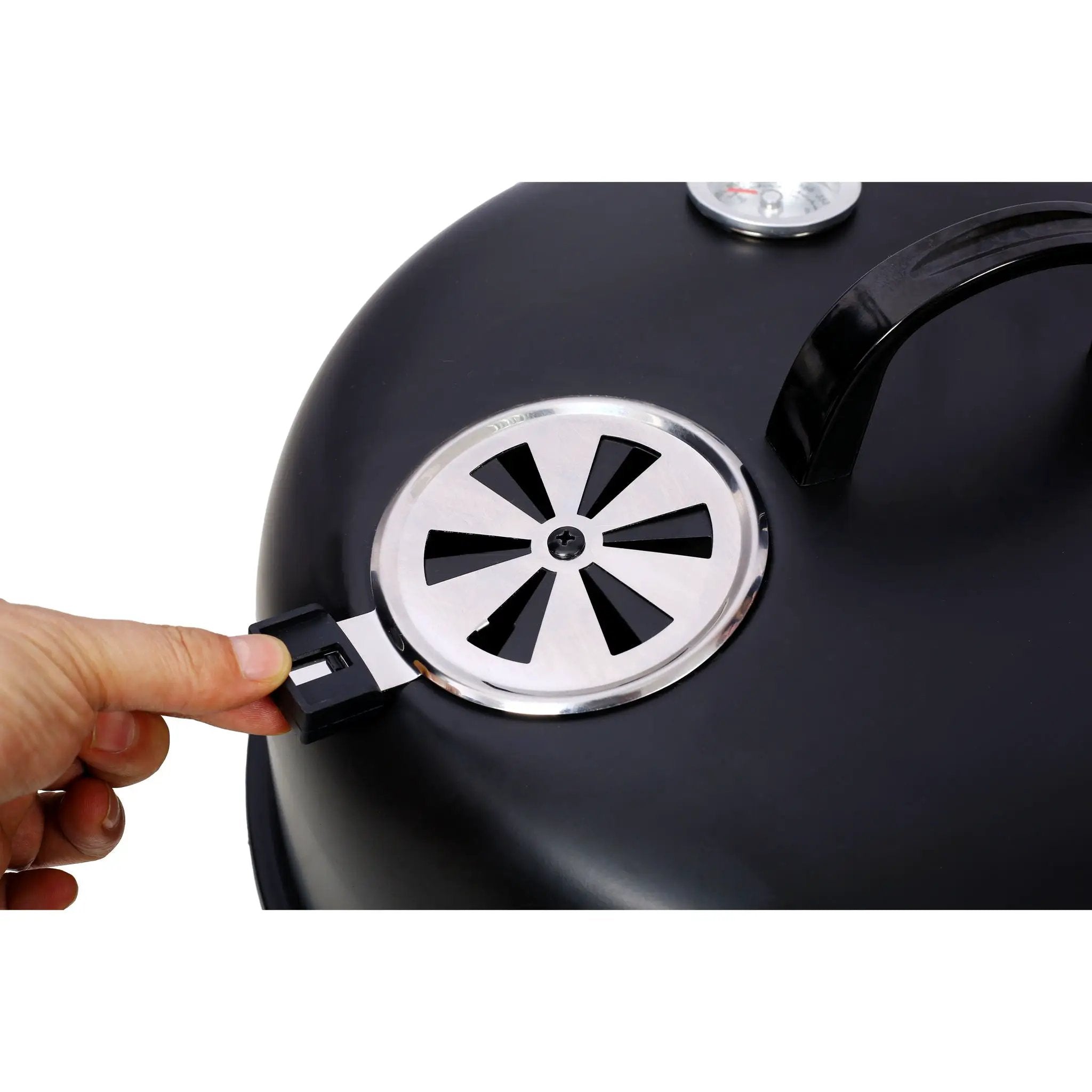Portable Charcoal Smoker Grill For Outdoor Cooking - Black by HouseOfZazla