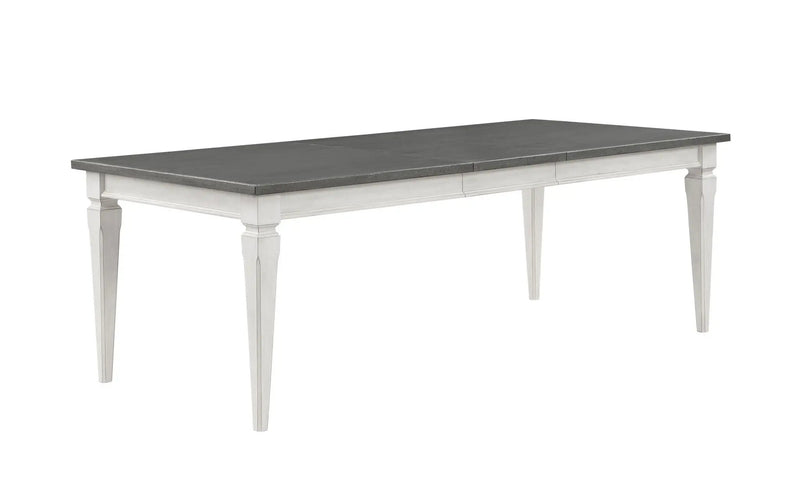 Katia Dining Table With Leaf - Gray / White by HouseOfZazla
