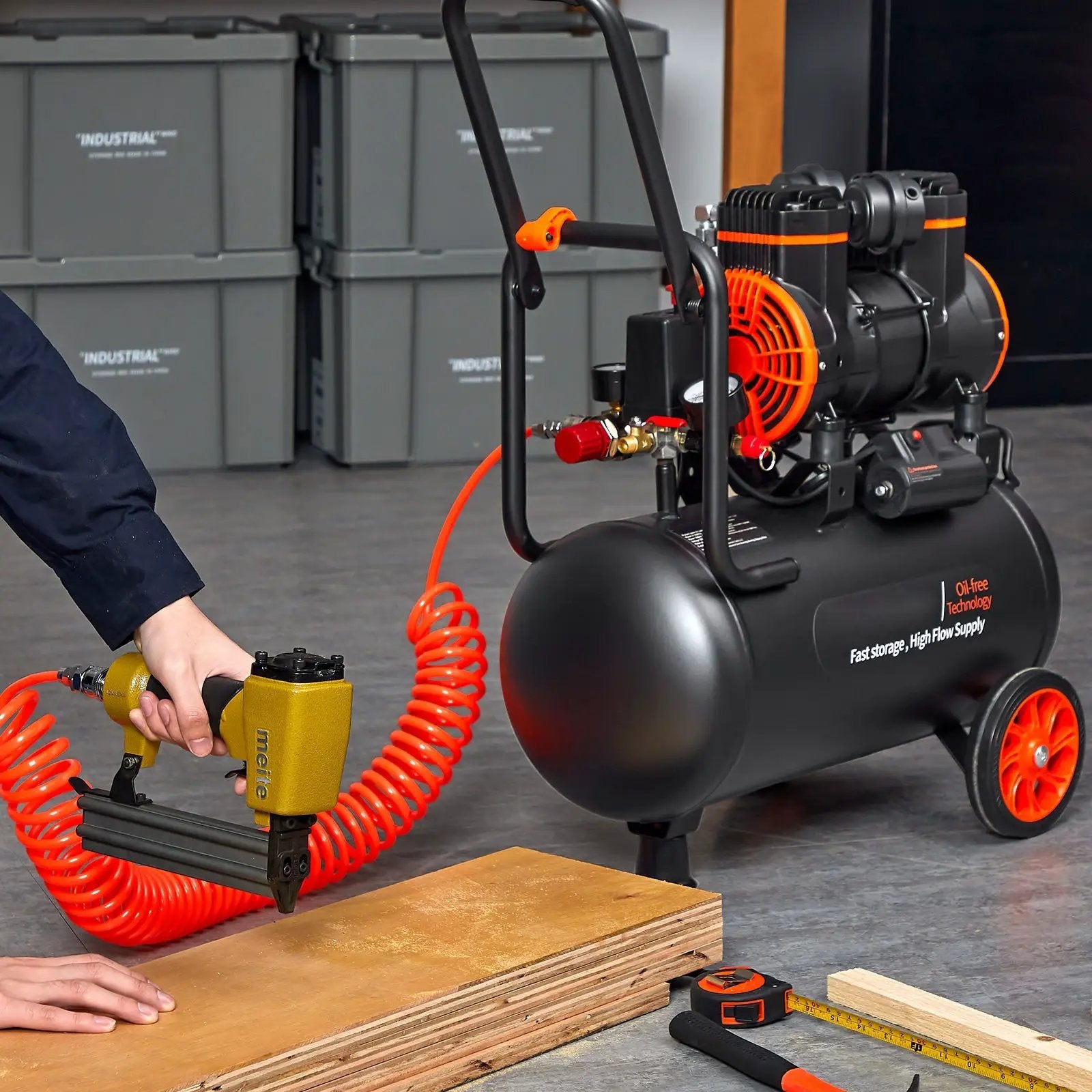 Air Compressor 6.3 Gallon 1450W 3.35 CFM@ 90PSI with Max. 116PSI Pressure by HouseOfZazla