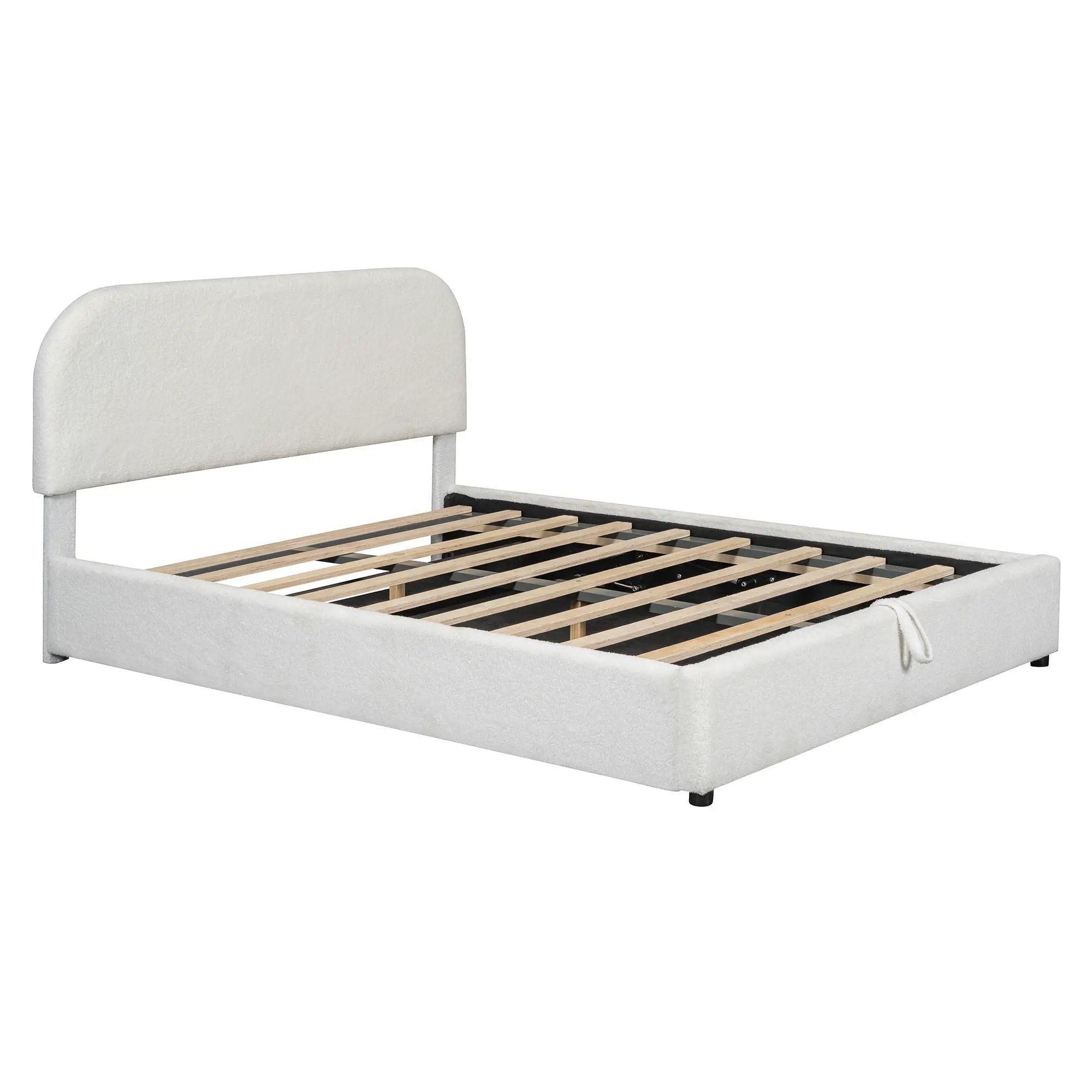 Upholstered Platform Bed With Hydraulic Storage System by HouseOfZazla