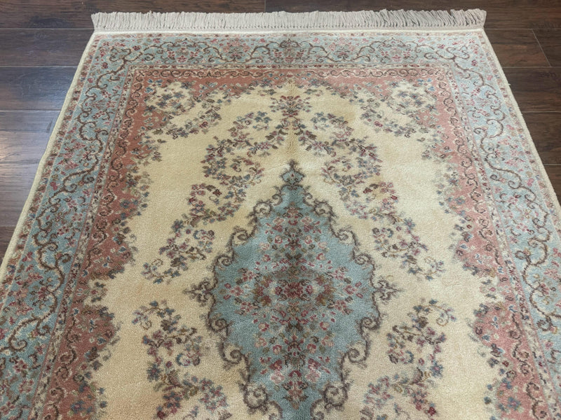 Karastan Rug 4x6, Pastel Ivory Kirman Rug #784, Wool Karastan Carpet, Original 700 Series, Vintage Karastan Area Rug, Discontinued by Jewel Rugs