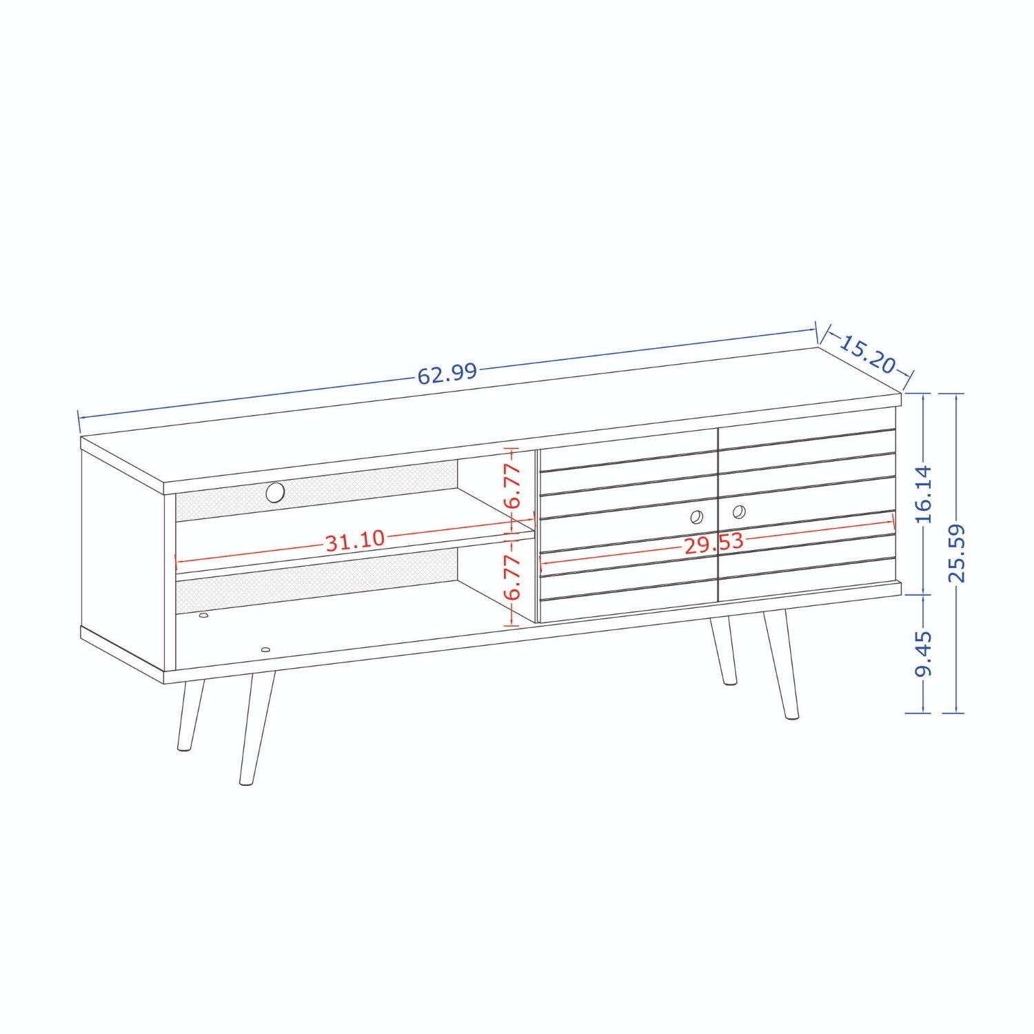 Liberty - TV Stand With For 46" - 60" TVs by HouseOfZazla