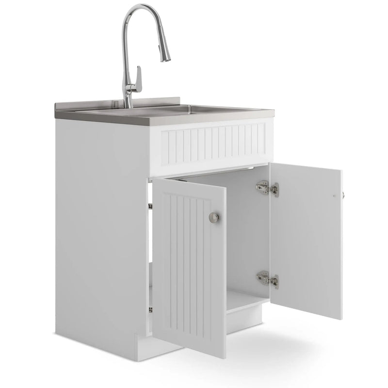 Beckham - Laundry Cabinet & Faucet And Stainless Steel Sink by Unique Piece Furniture