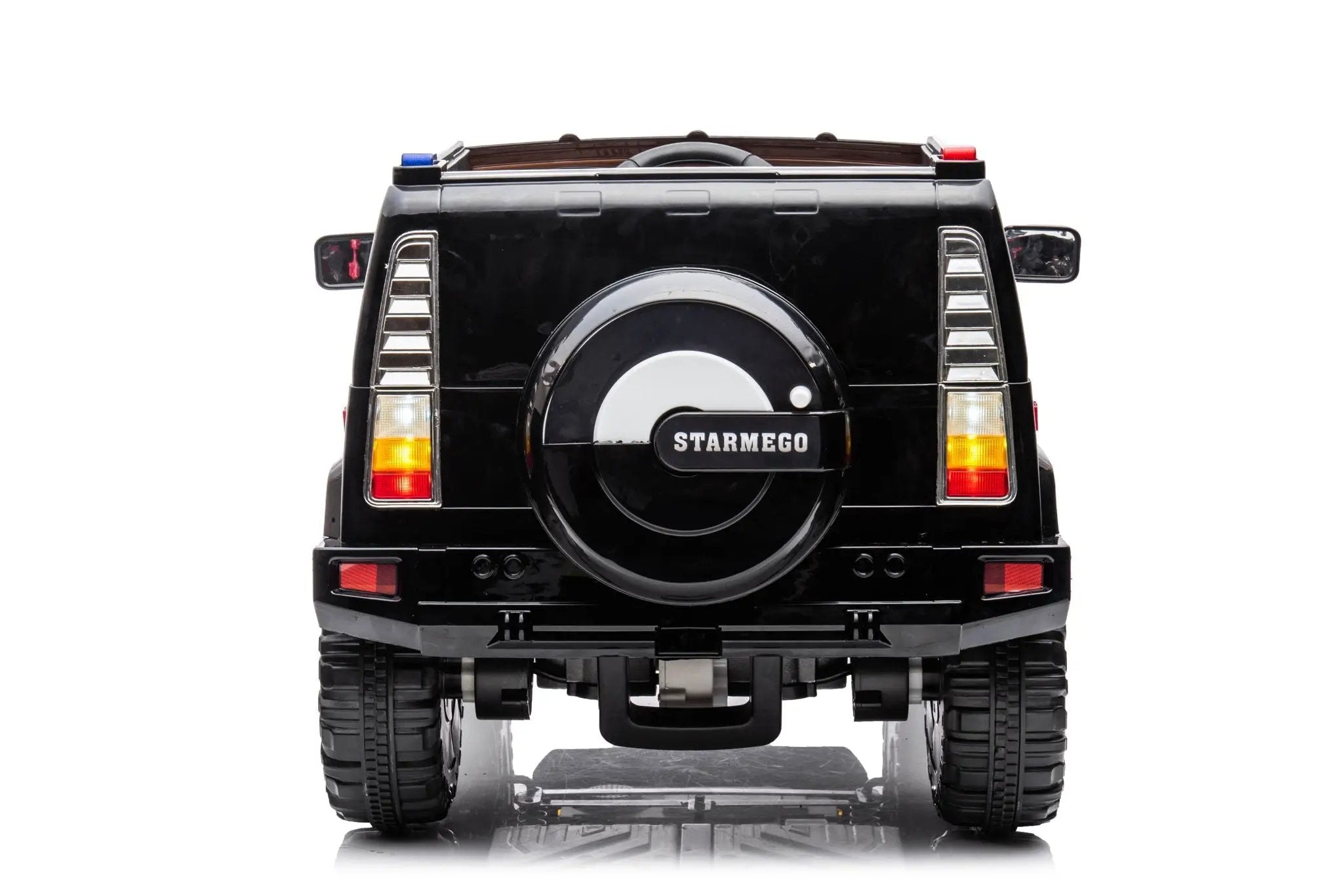 12V7A 30W*2 Four-Wheel Drive Seat One Button Start, Forward And Backward, High And Low Speed, Music, Front Light, Power Display, Two Doors Can Open, 2.4G R / C, Seat Belt Four Wheel Absorber by HouseOfZazla