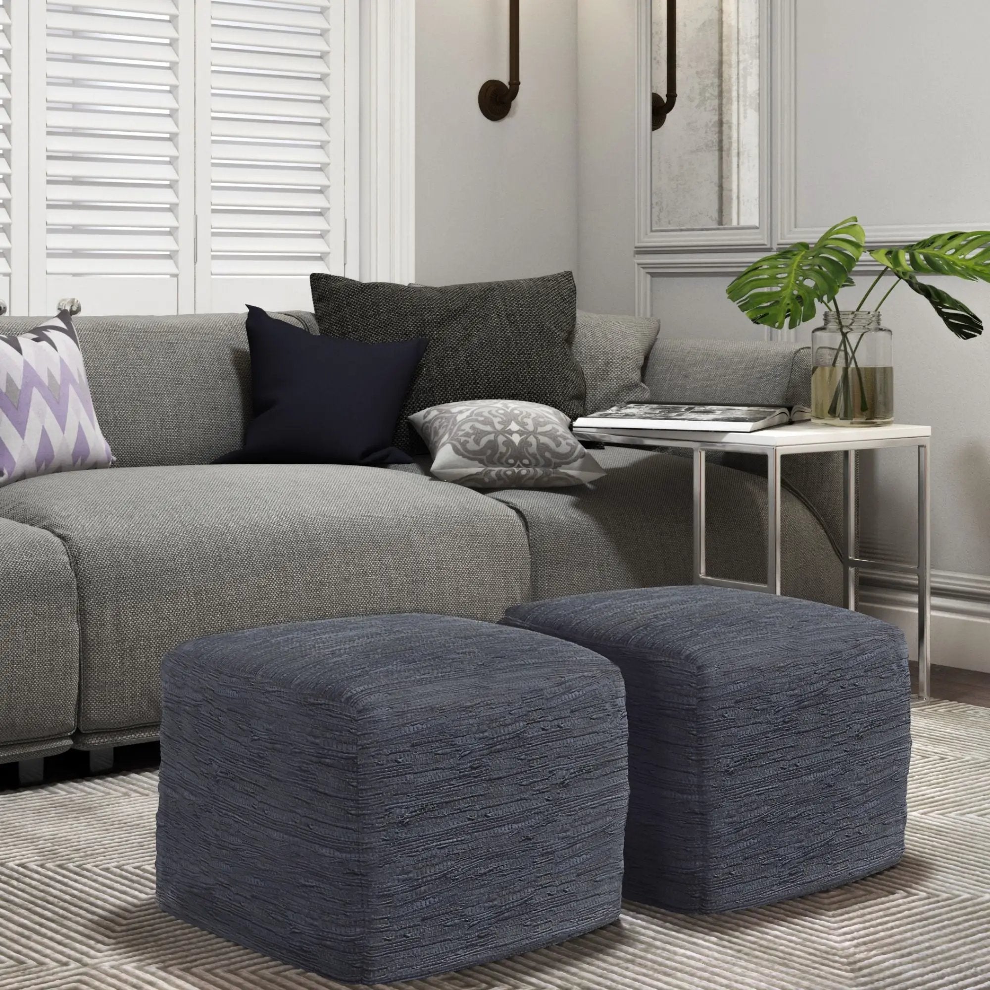 Fredrik - Handcrafted Square Pouf by Unique Piece Furniture