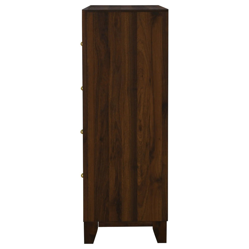 Welsley 4-drawer Chest of Drawers Walnut by Unique Piece Furniture