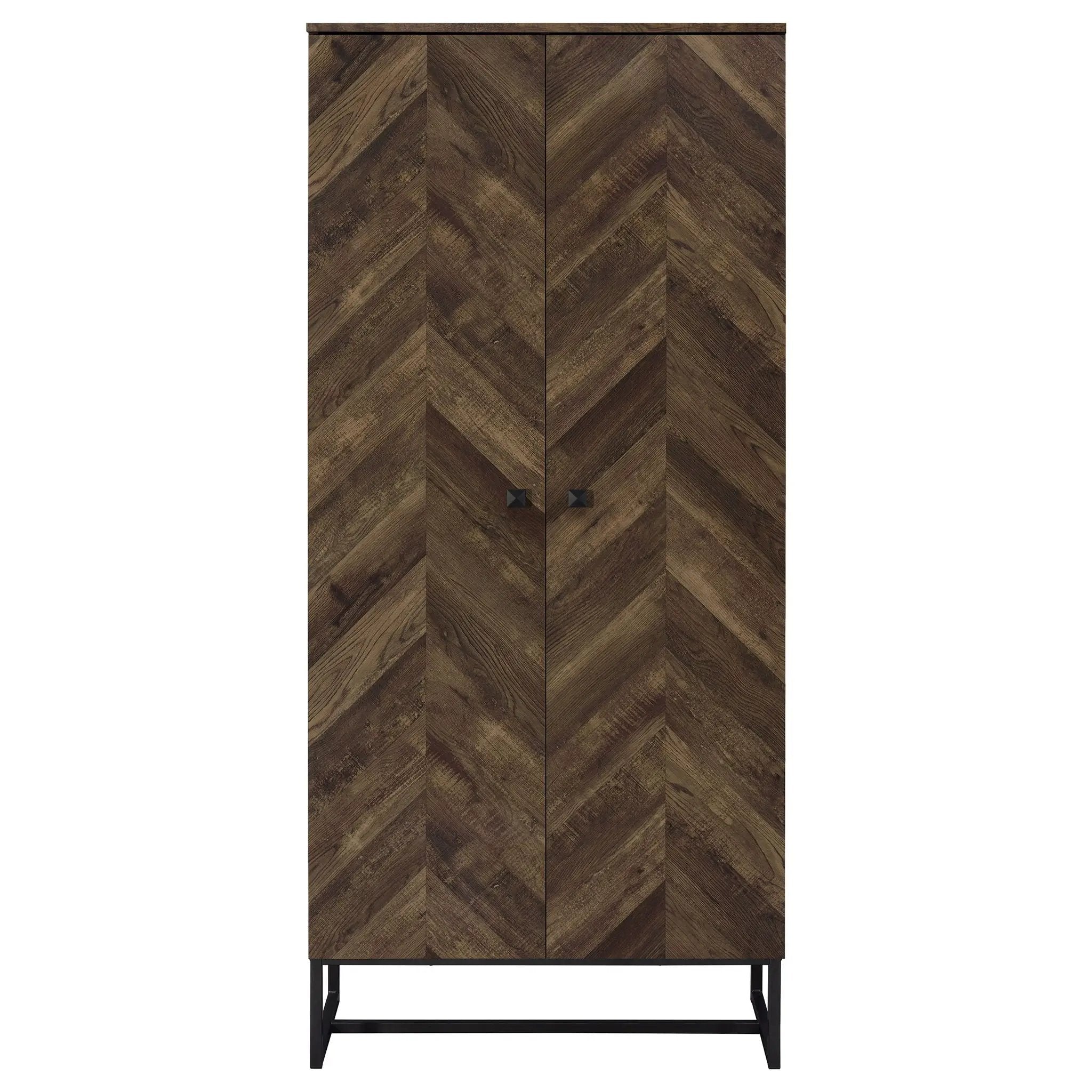 Carolyn 2-door Engineered Wood Accent Cabinet Rustic Oak by Unique Piece Furniture