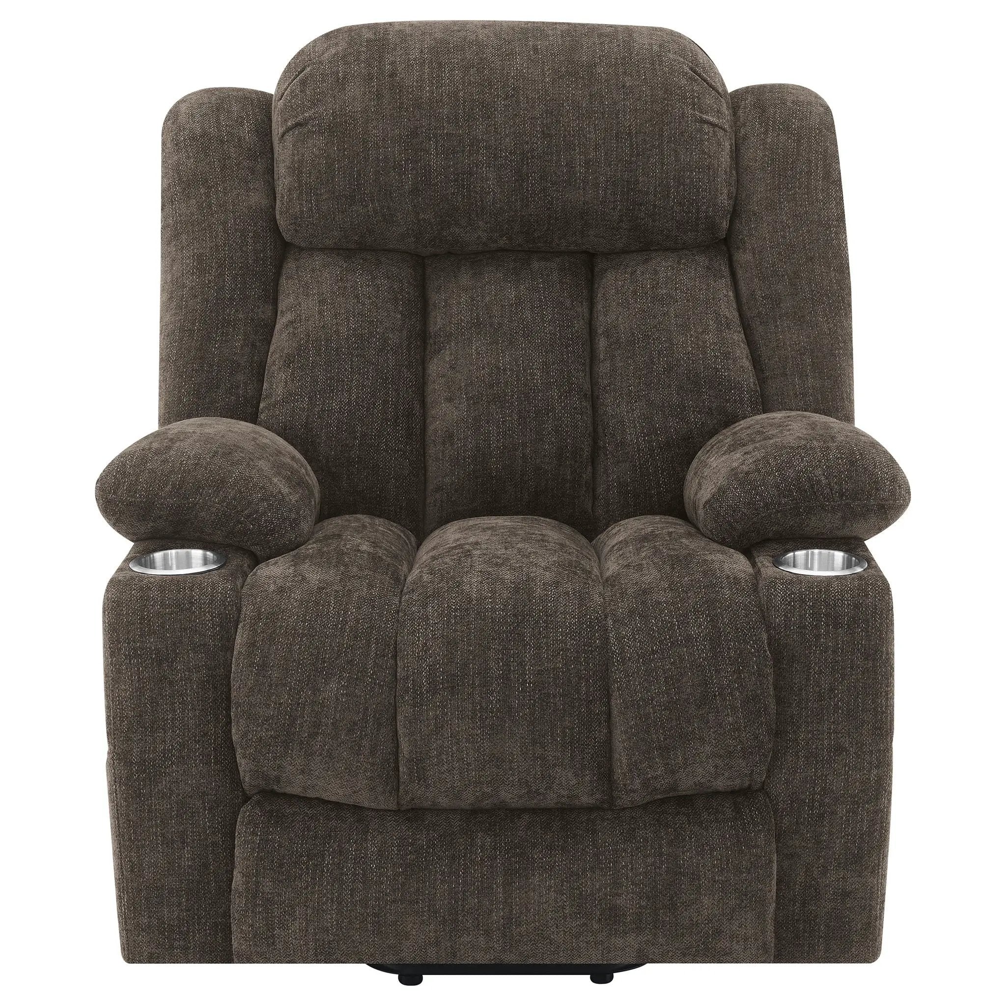 Beca - Upholstered Power Lift Recliner With Cupholders And USB Charging by Unique Piece Furniture