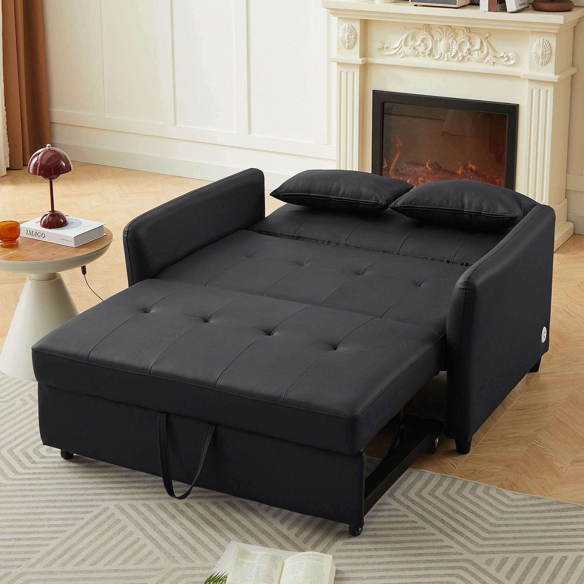 Convertible Sleeper Sofa Bed With 3 USB Ports by HouseOfZazla