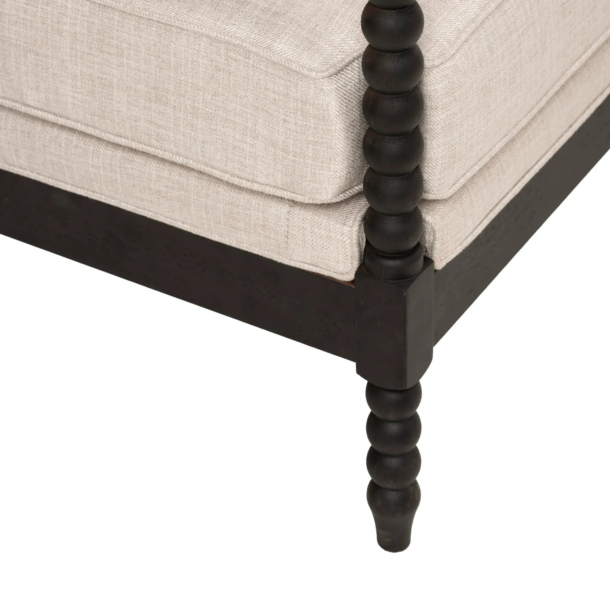 Rubber Wood Accent Chair with Upholstered Fabric by HouseOfZazla