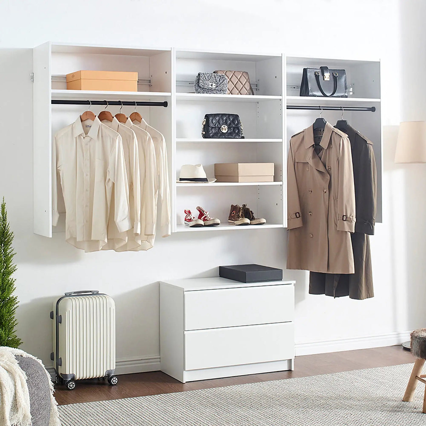 Devi - Wall Mounted Closet System With Modular Units by HouseOfZazla