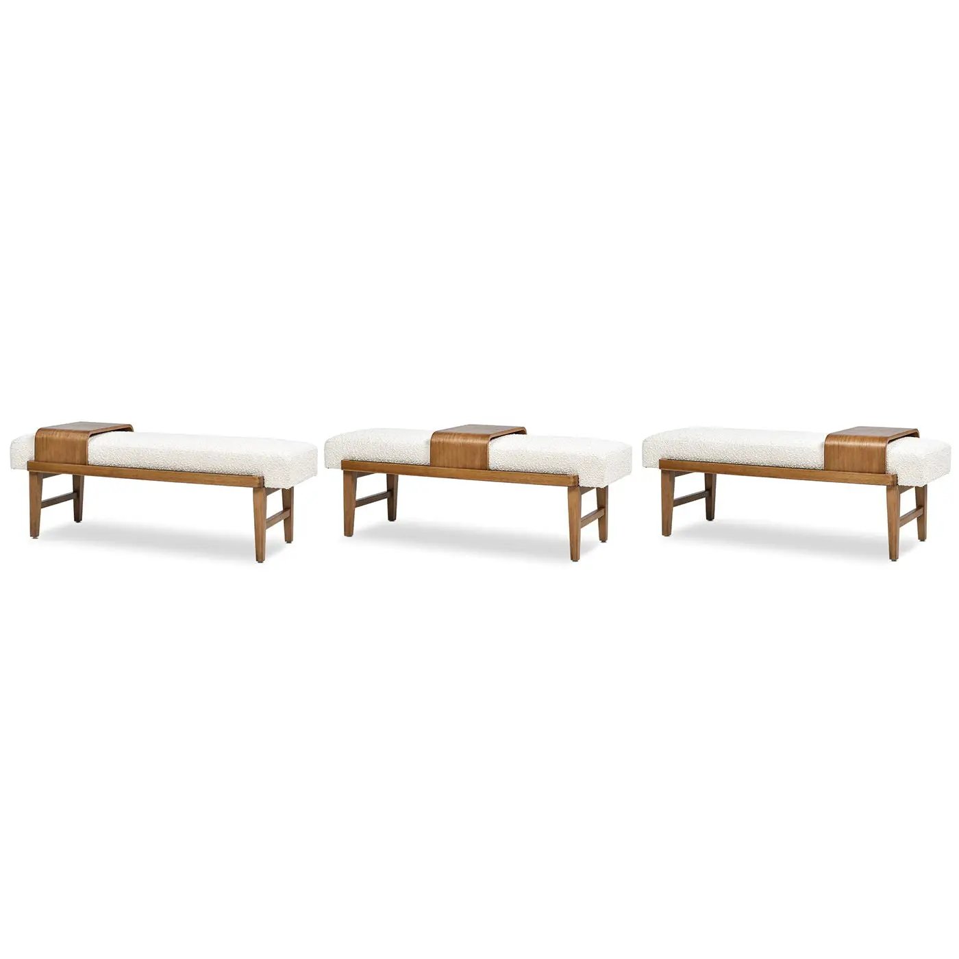 Billie - Modern Telephone Bench With Sliding Shelf - Ivory White by HouseOfZazla