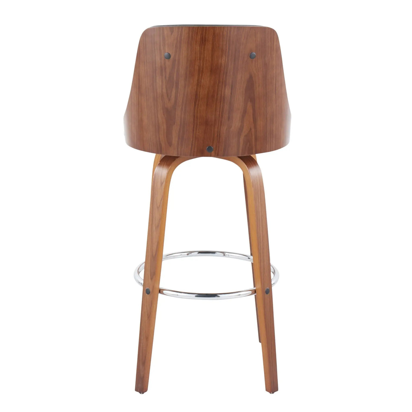 Gianna - Mid Century Modern Fixed Height Barstool With Swivel With Round Footrest (Set of 2) by HouseOfZazla
