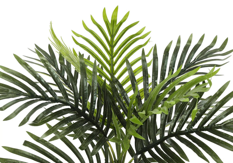 20" Tall, Artificial Plant, Palm, Indoor, Faux, Fake, Table, Greenery, Potted, Real Touch, Decorative - Green / Black by Unique Piece Furniture