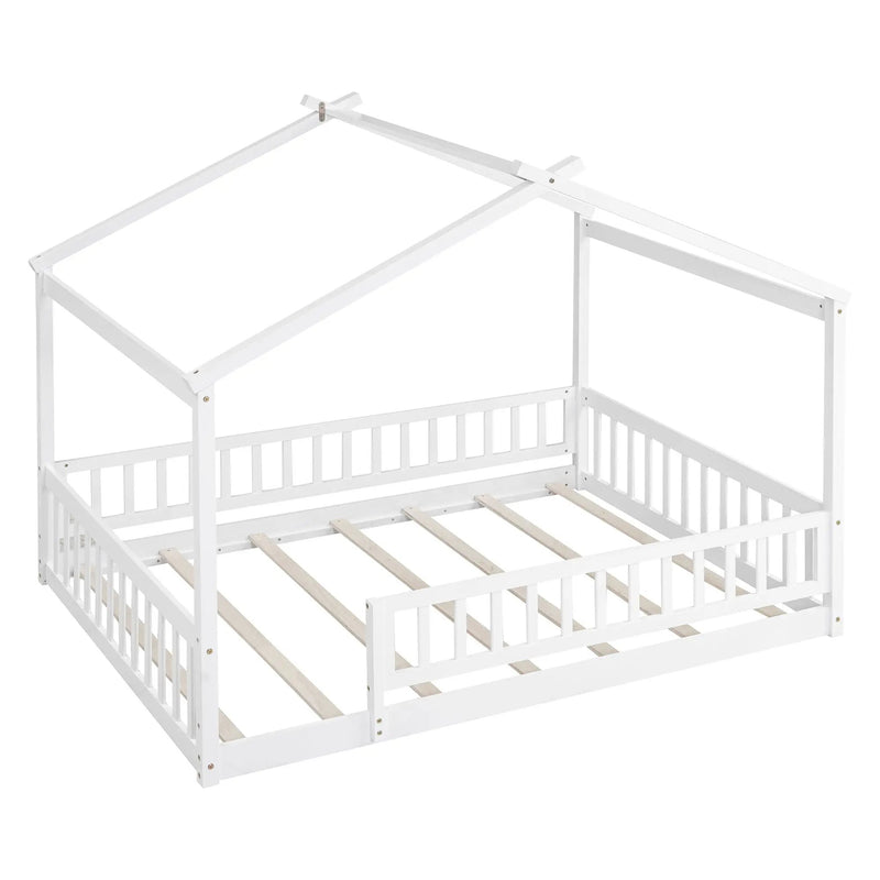 Bed House Bed Frame With Fence