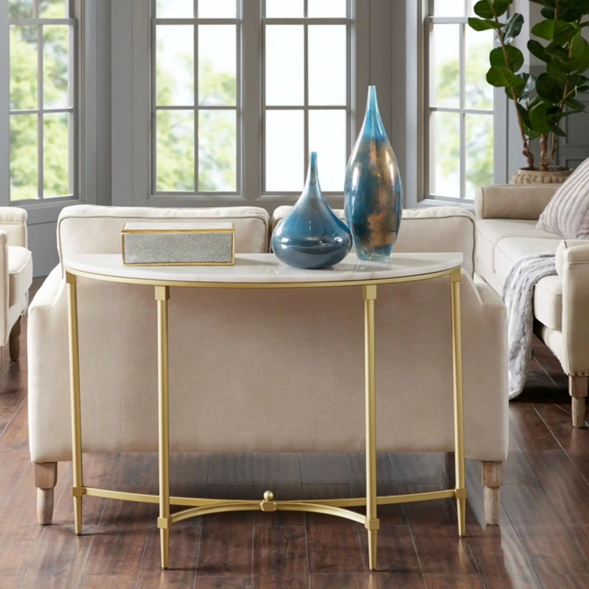 Bordeaux - Console Table - White / Gold by Unique Piece Furniture