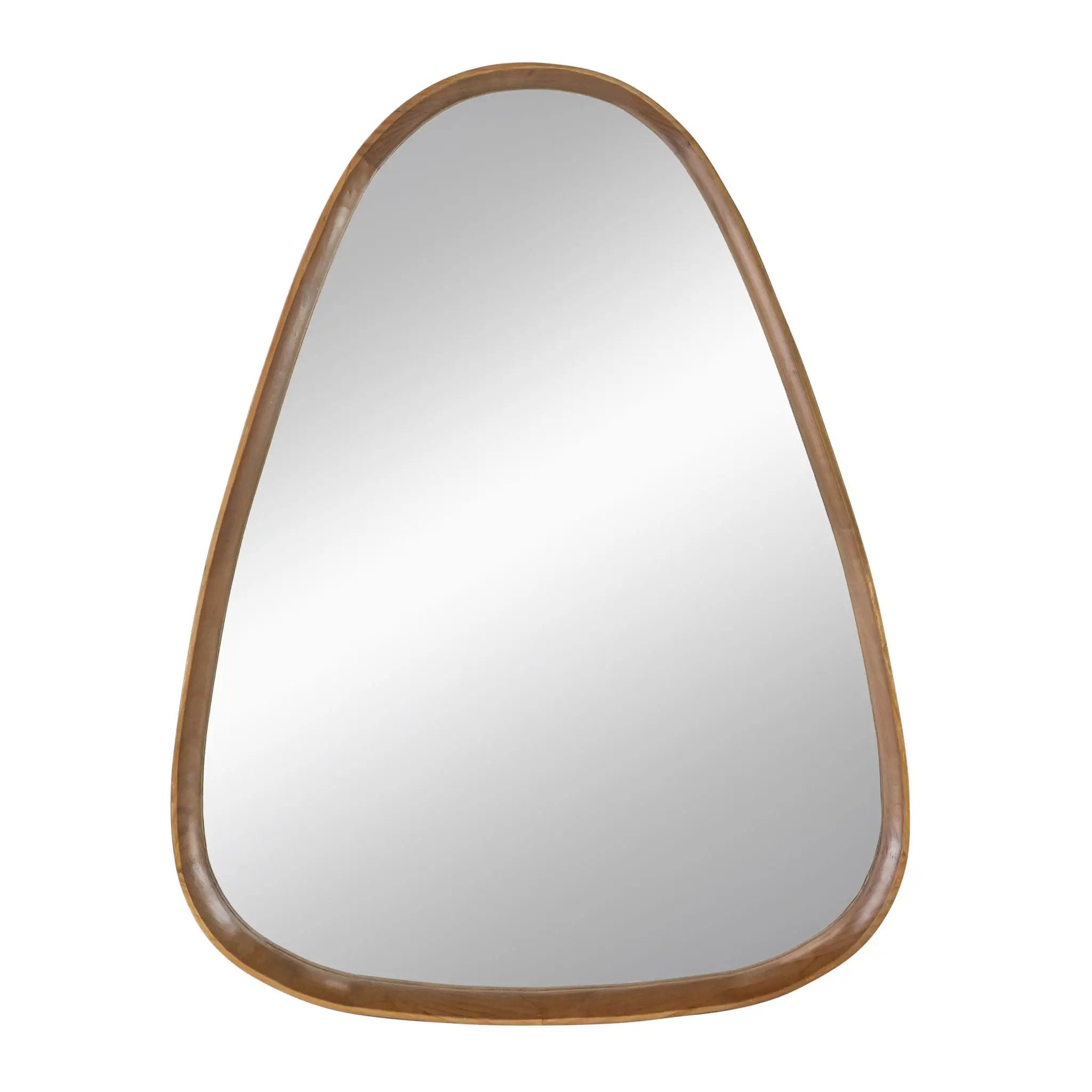 Irrgeular Mirror With Frame, Wall Mirror For Living Room Bathroom Entryway - Brown by Unique Piece Furniture