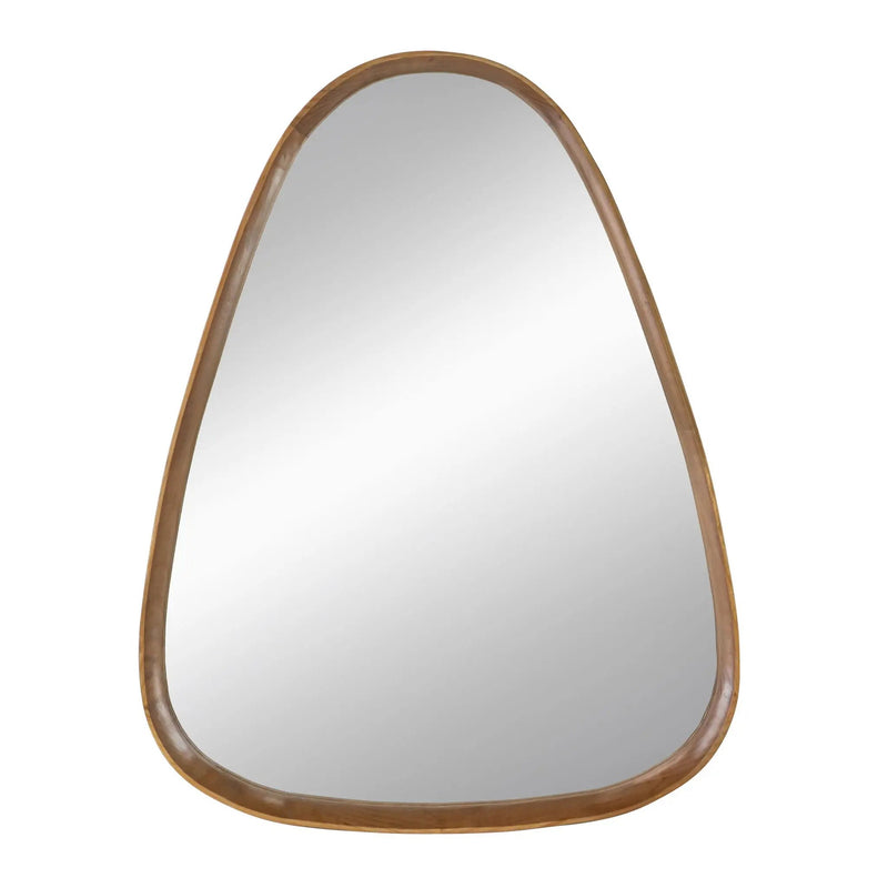Irrgeular Mirror With Frame, Wall Mirror For Living Room Bathroom Entryway - Brown by Unique Piece Furniture