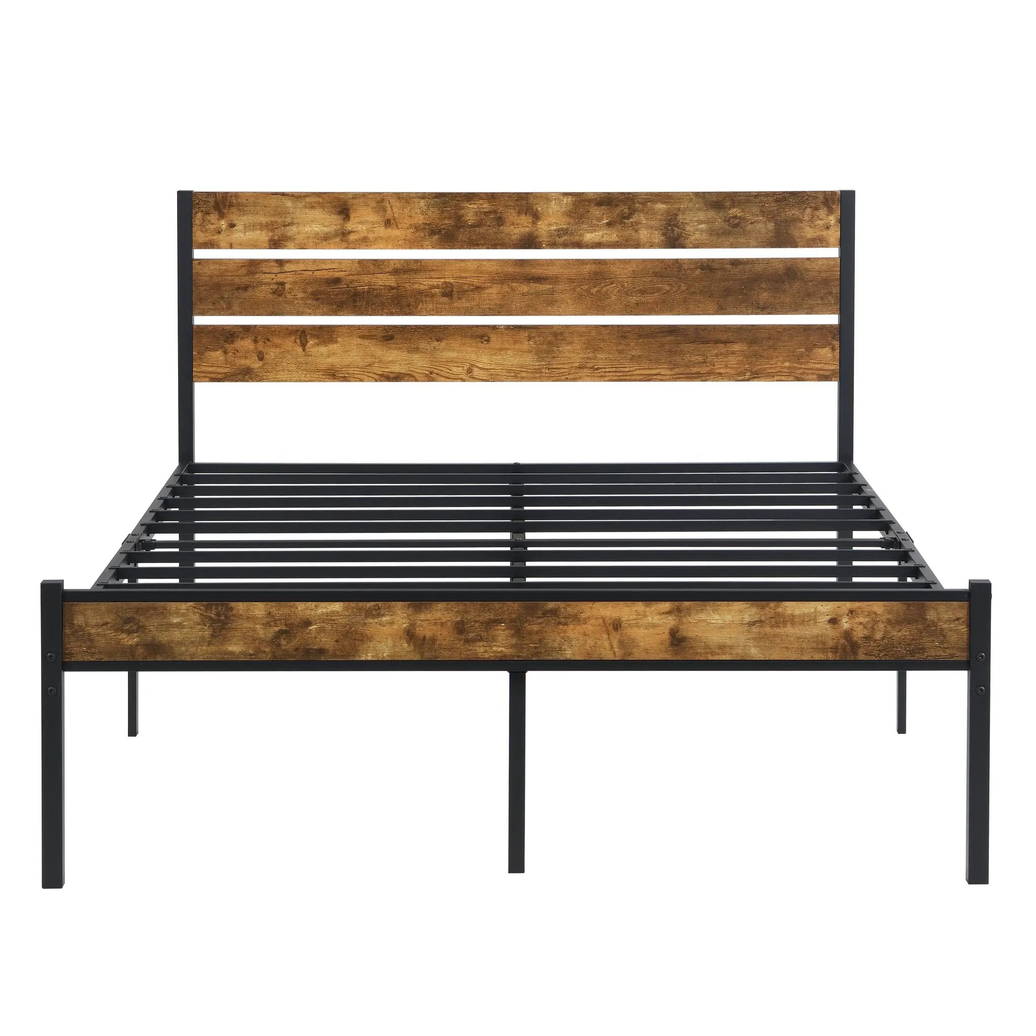 Full Size Bed Frame with Wood Headboard by HouseOfZazla