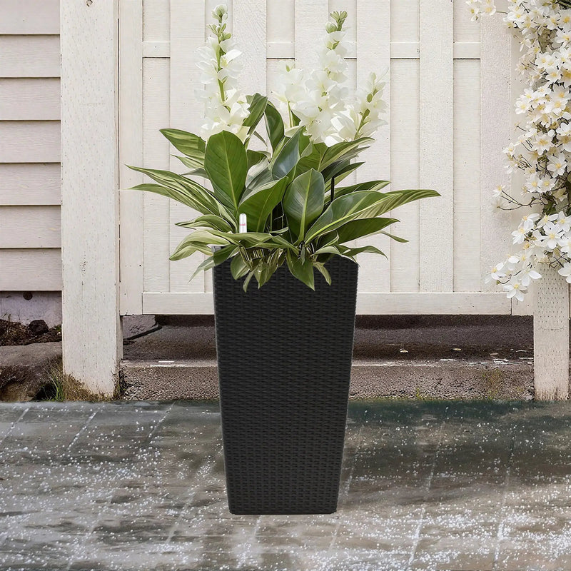 Pack of 2 Square Planters with Automatic Watering System by HouseOfZazla