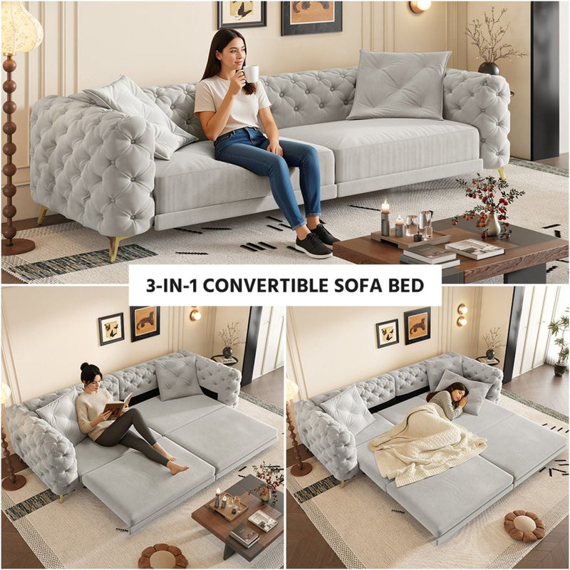 3-In-1 Convertible Sleeper Sofa by HouseOfZazla