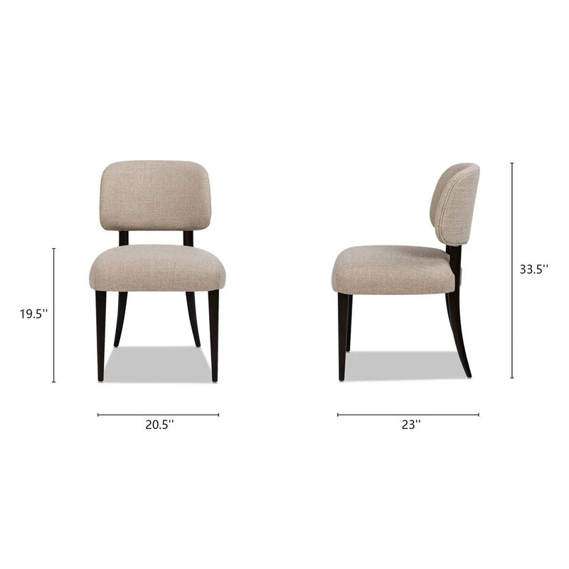 Harriet - Split Back Upholstered Dining Side Chair (Set of 2) - Merino Gray by HouseOfZazla