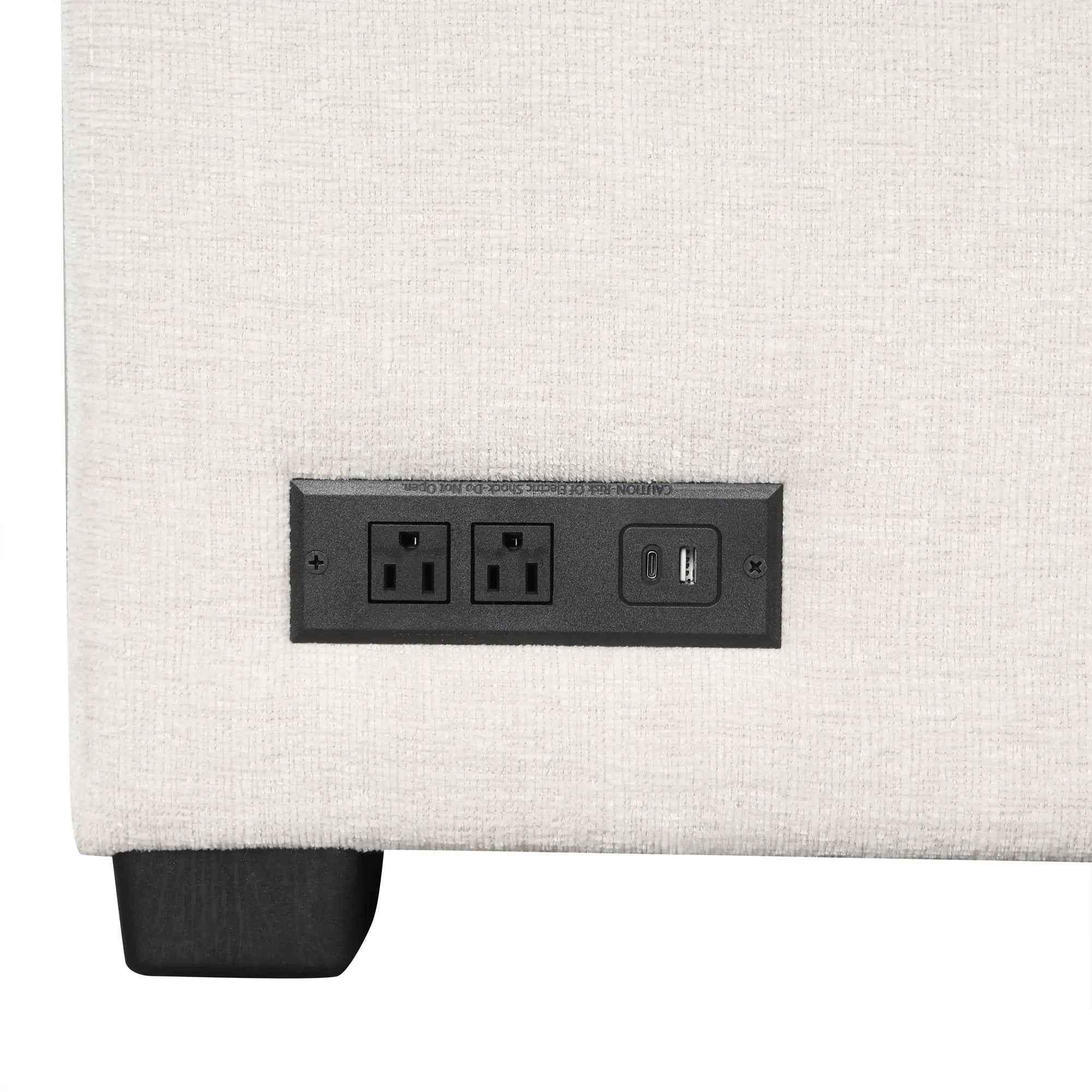 U-Shaped Sectional Sofa Pull Out Sofa Bed With Two USB Ports, Two Power Sockets, Three Back Pillows And A Storage Chaise For Living Room by HouseOfZazla