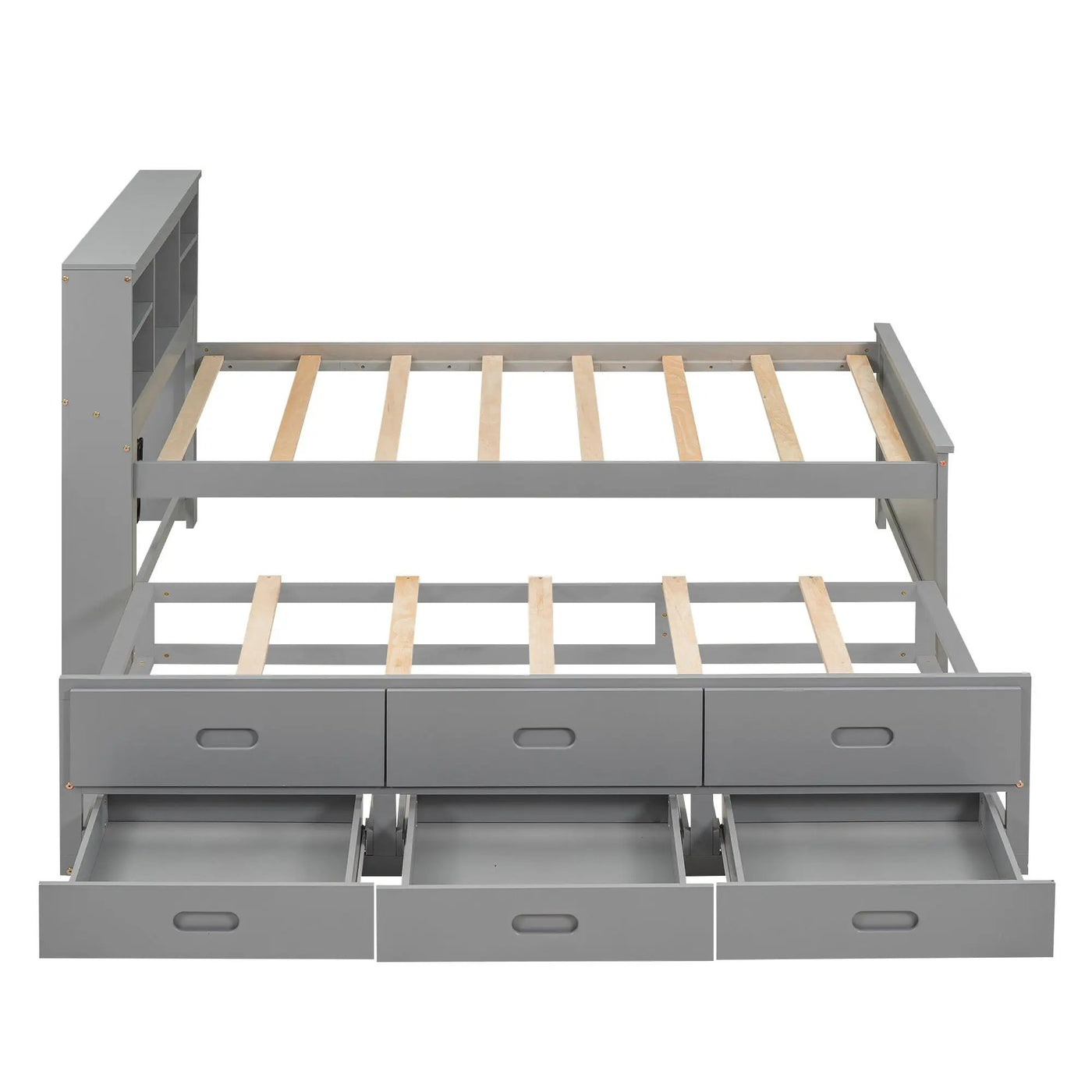 Platform Bed With Storage Headboard, USB, Trundle And 3 Drawers by Unique Piece Furniture
