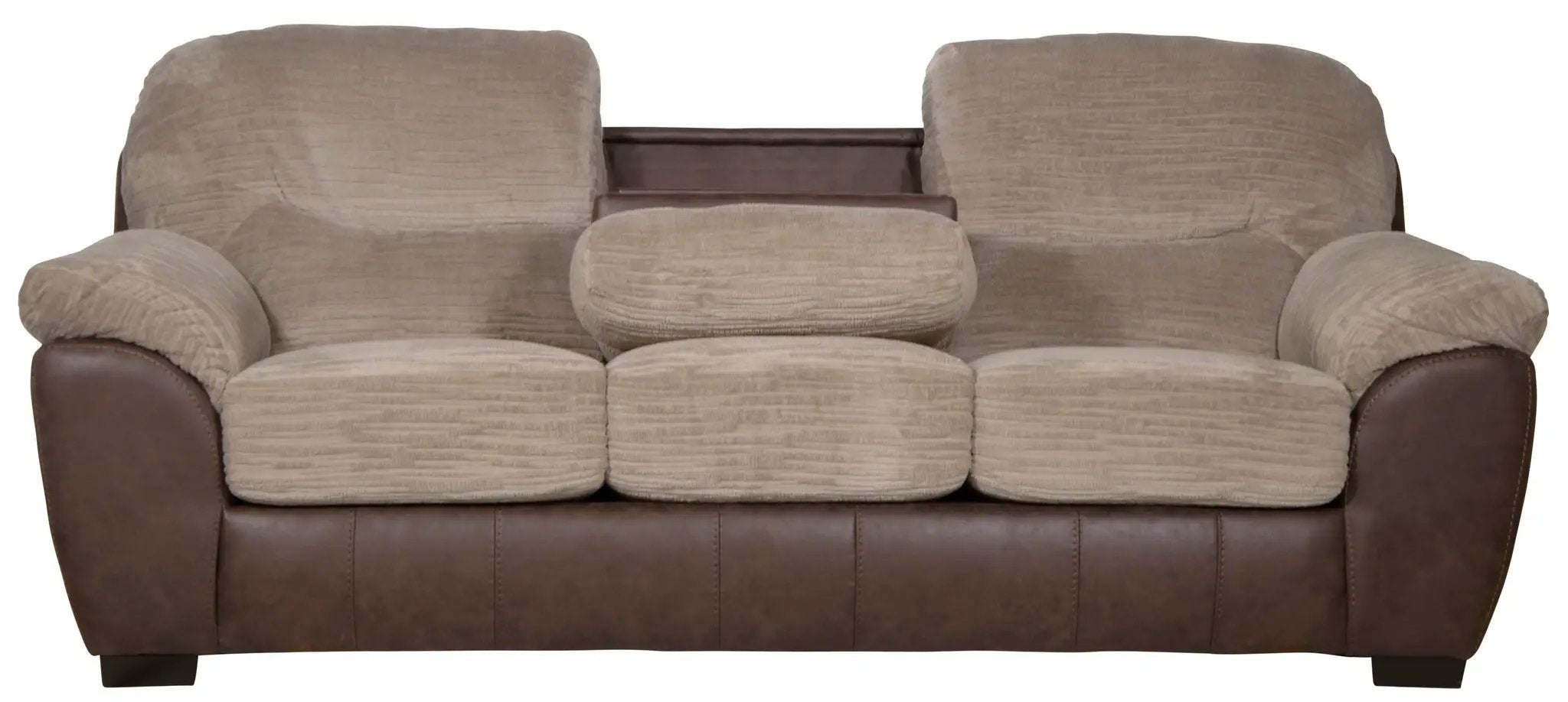 McMahon - Sofa With Drop Down Table - Bark by Unique Piece Furniture