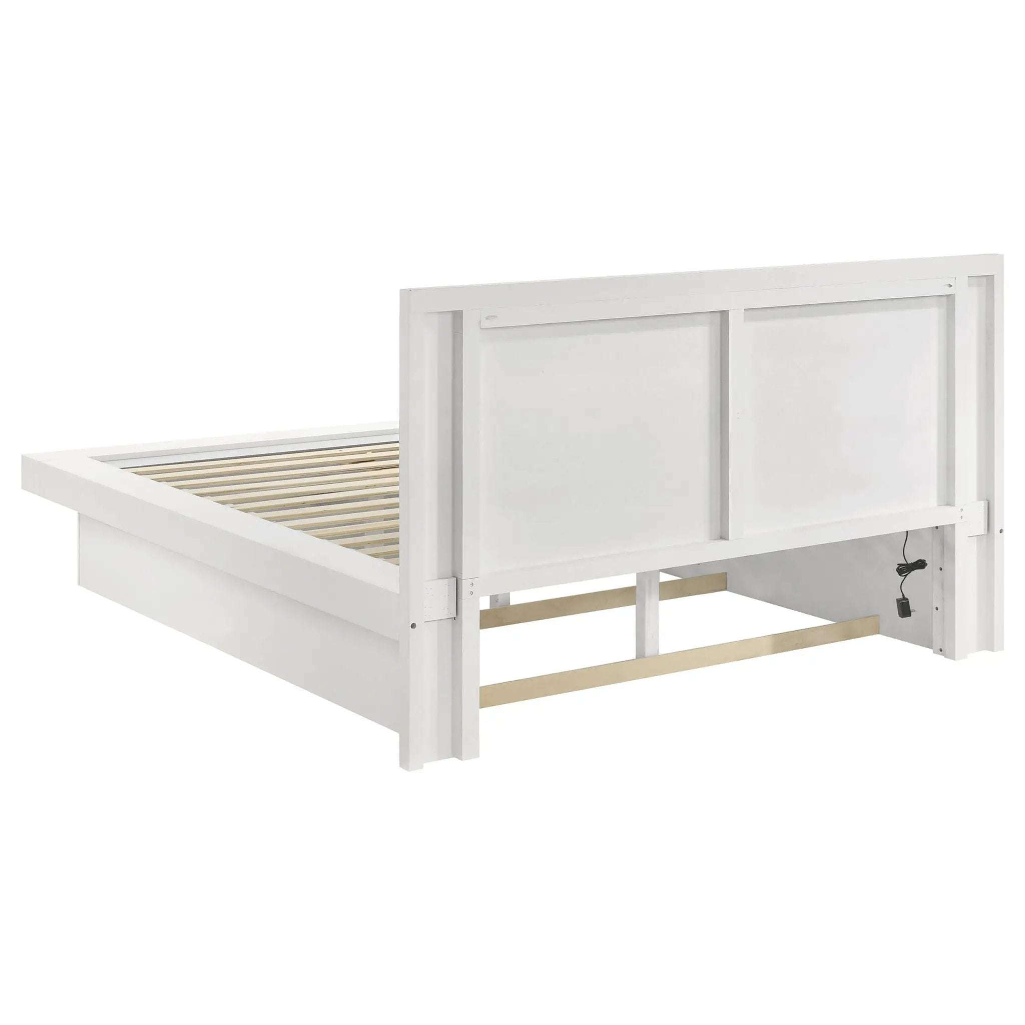 Jessica 5-piece Eastern King LED Bedroom Set Snow White by Unique Piece Furniture